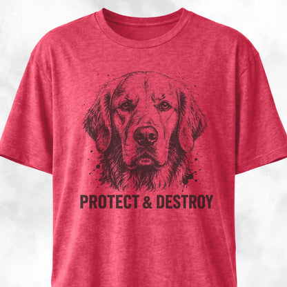 Protect And Destroy Golden Retriever T-Shirt