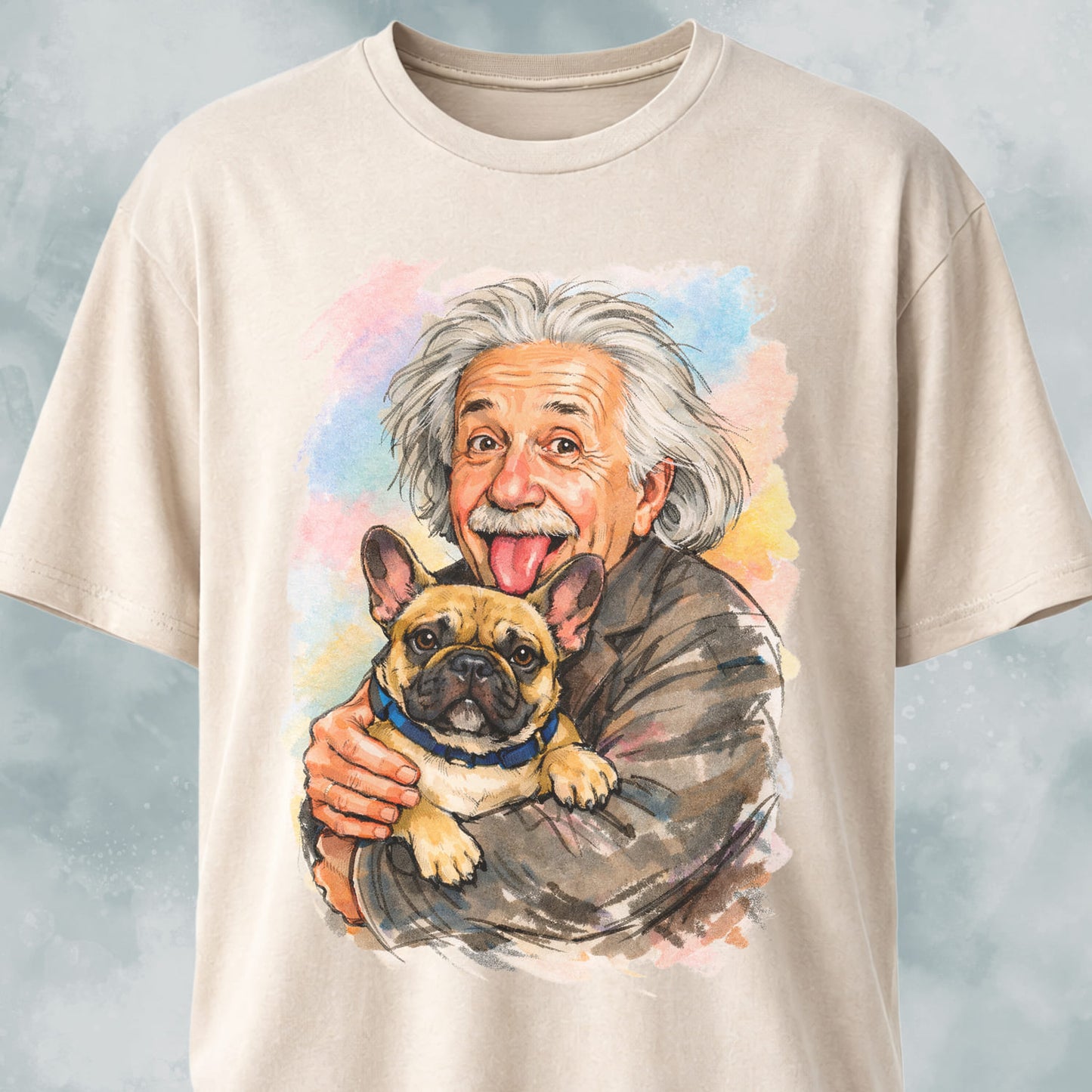 Einstein With French Bulldog T-Shirt