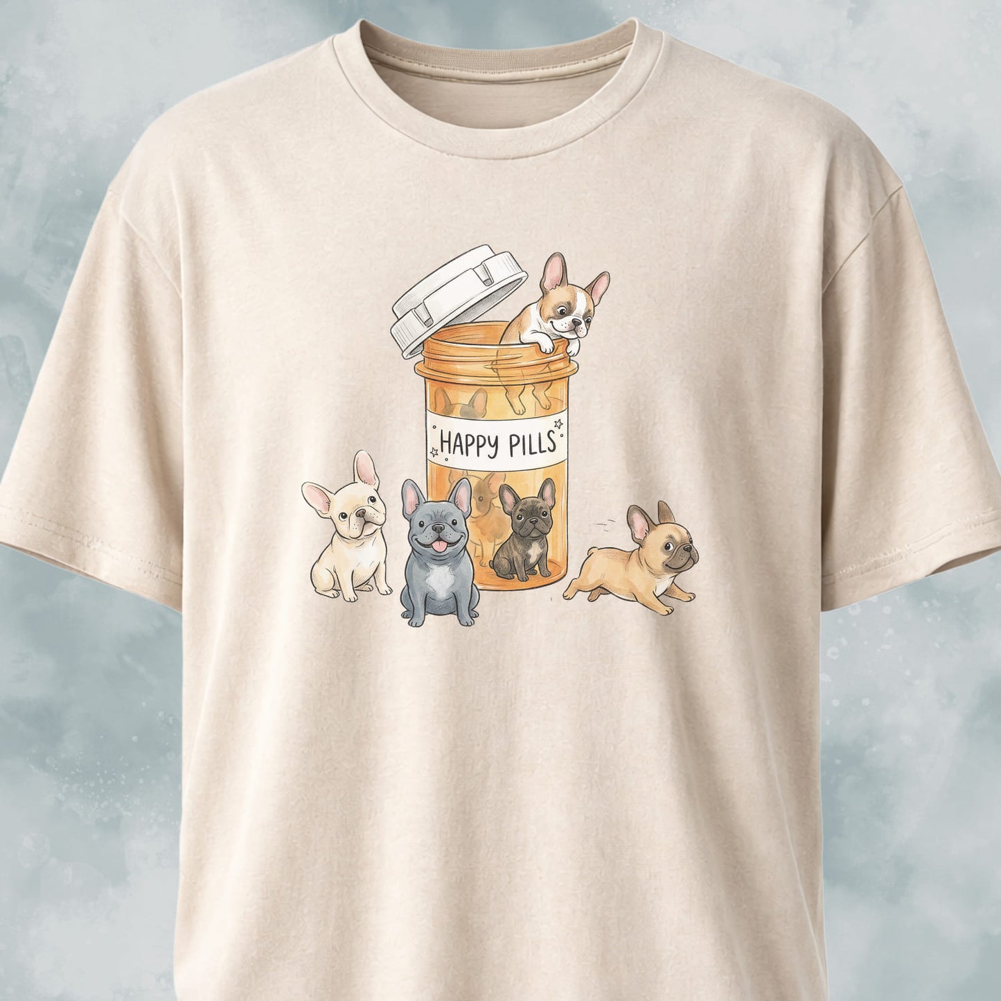 Frenchies Happy Pills T-Shirt