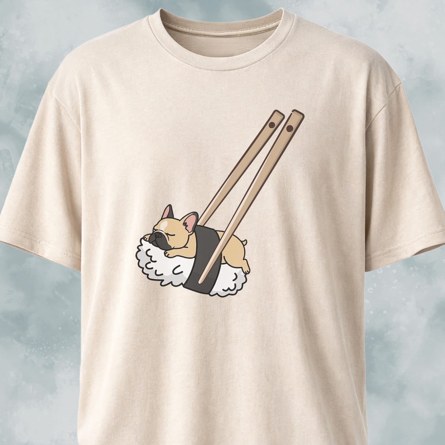 Frenchie Sushi With Chopsticks T-Shirt