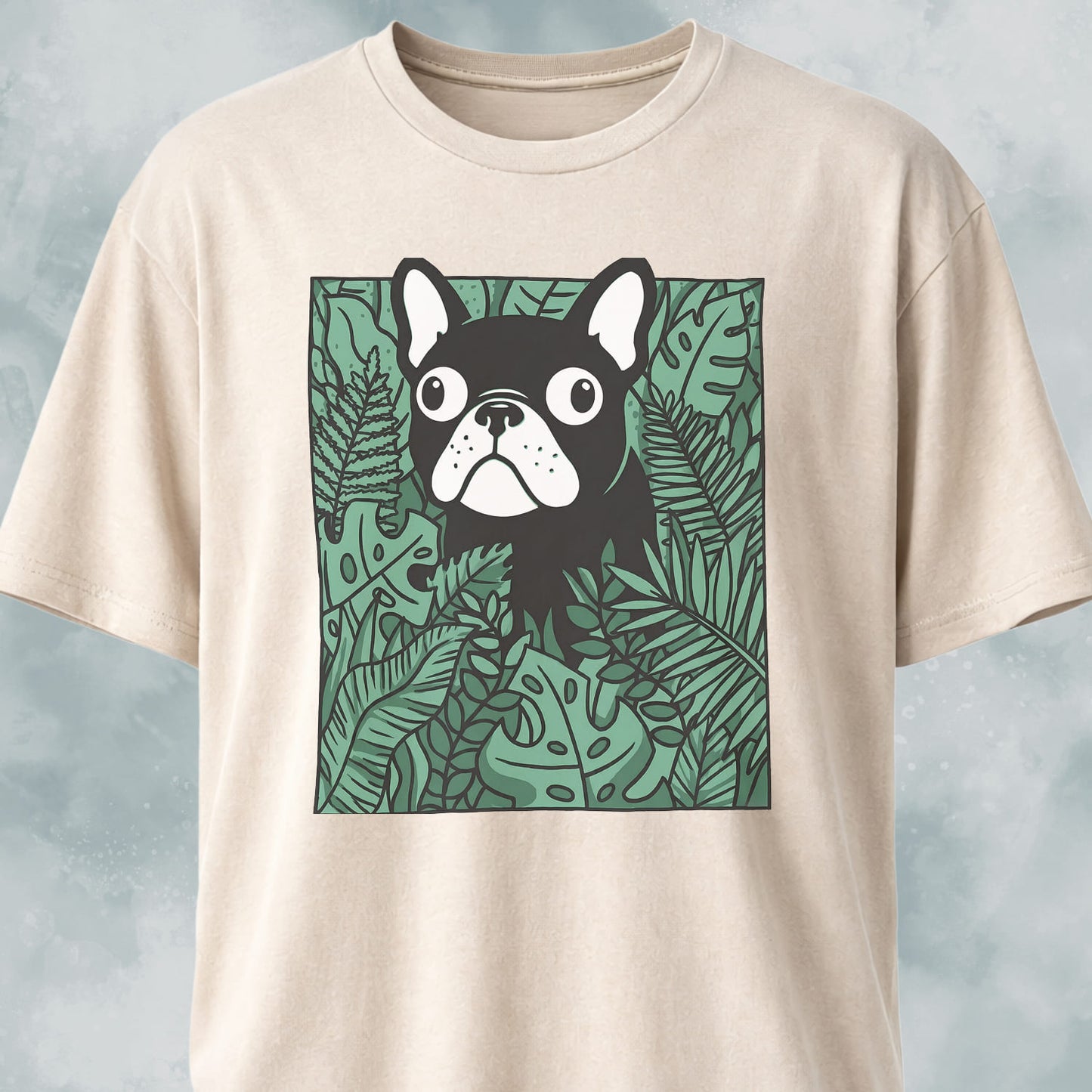 Frenchie In A Green Field T-Shirt