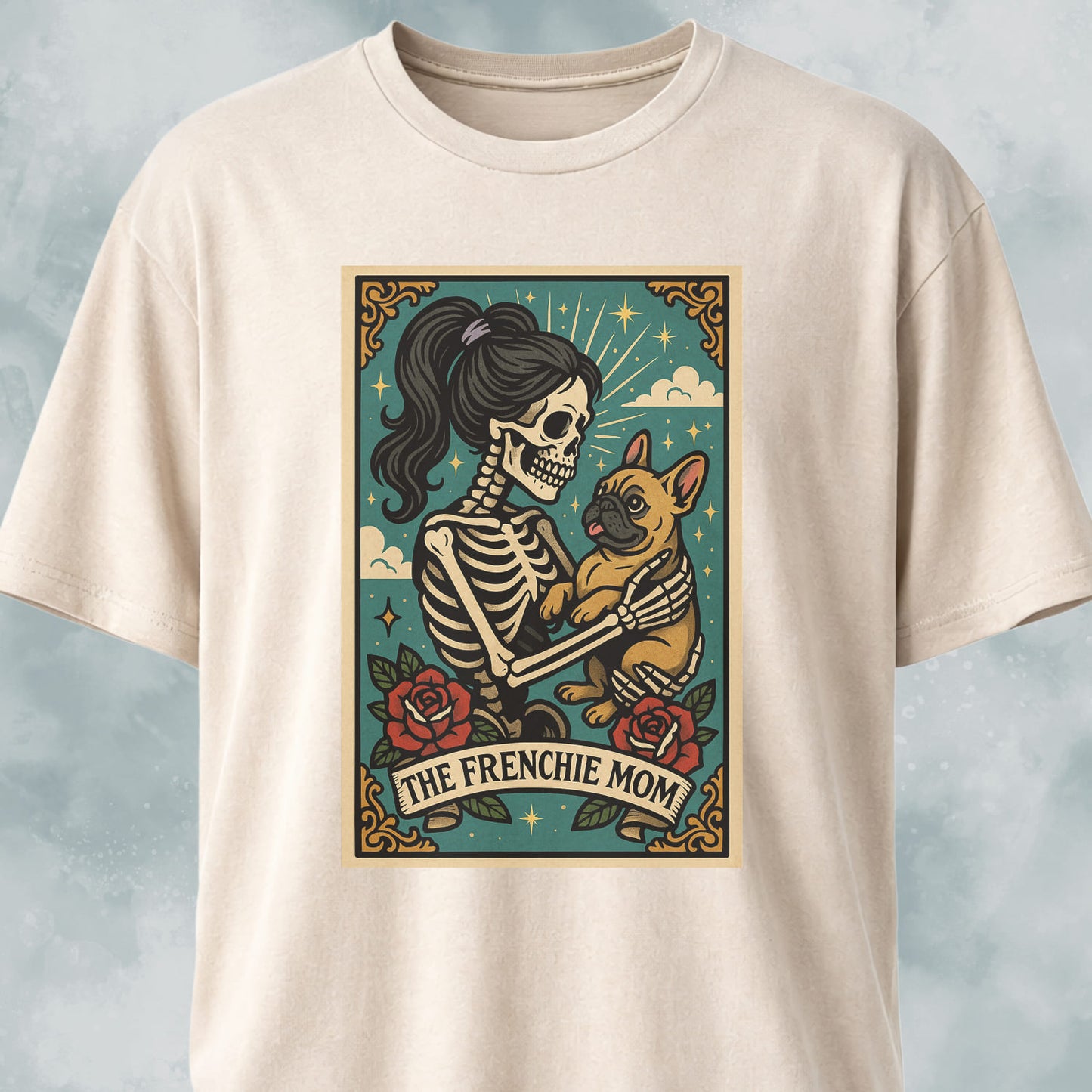 Frenchie Mom Tarot Card T-Shirt