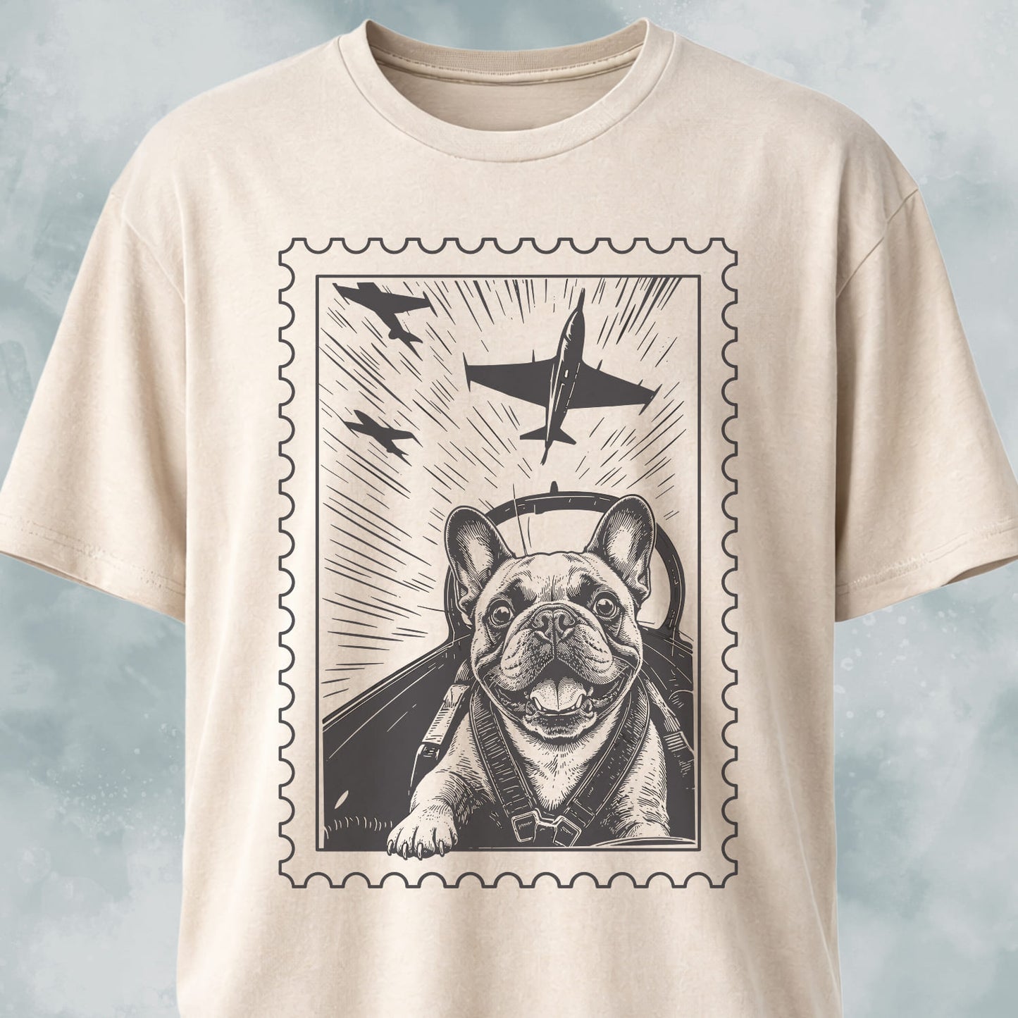 Frenchie Postage Stamp T-Shirt