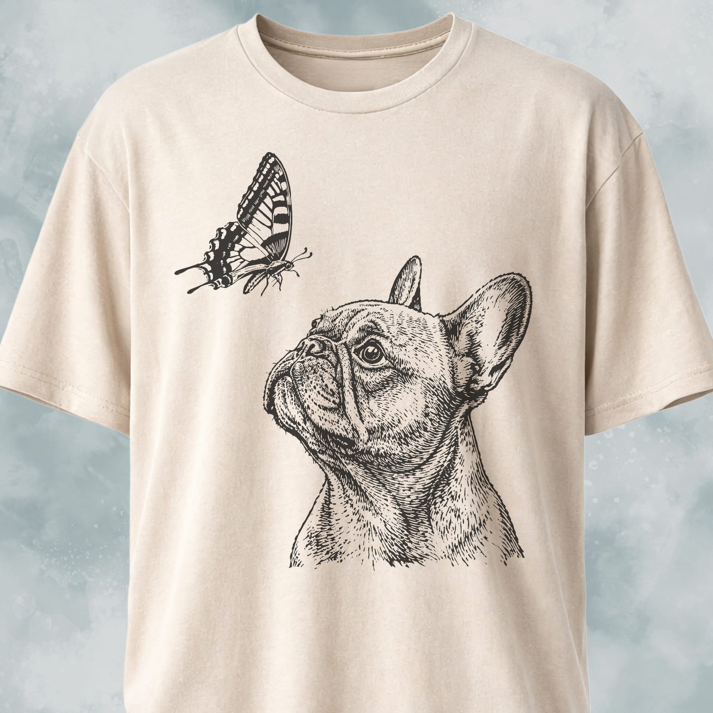 Romantic Butterfly Frenchie T-Shirt