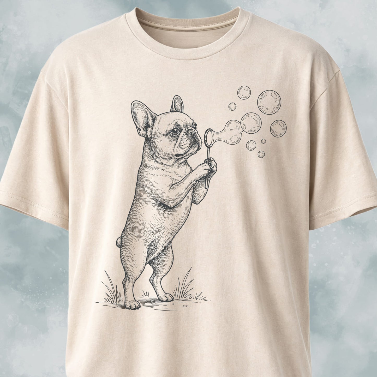 Frenchie Blowing Bubbles T-Shirt