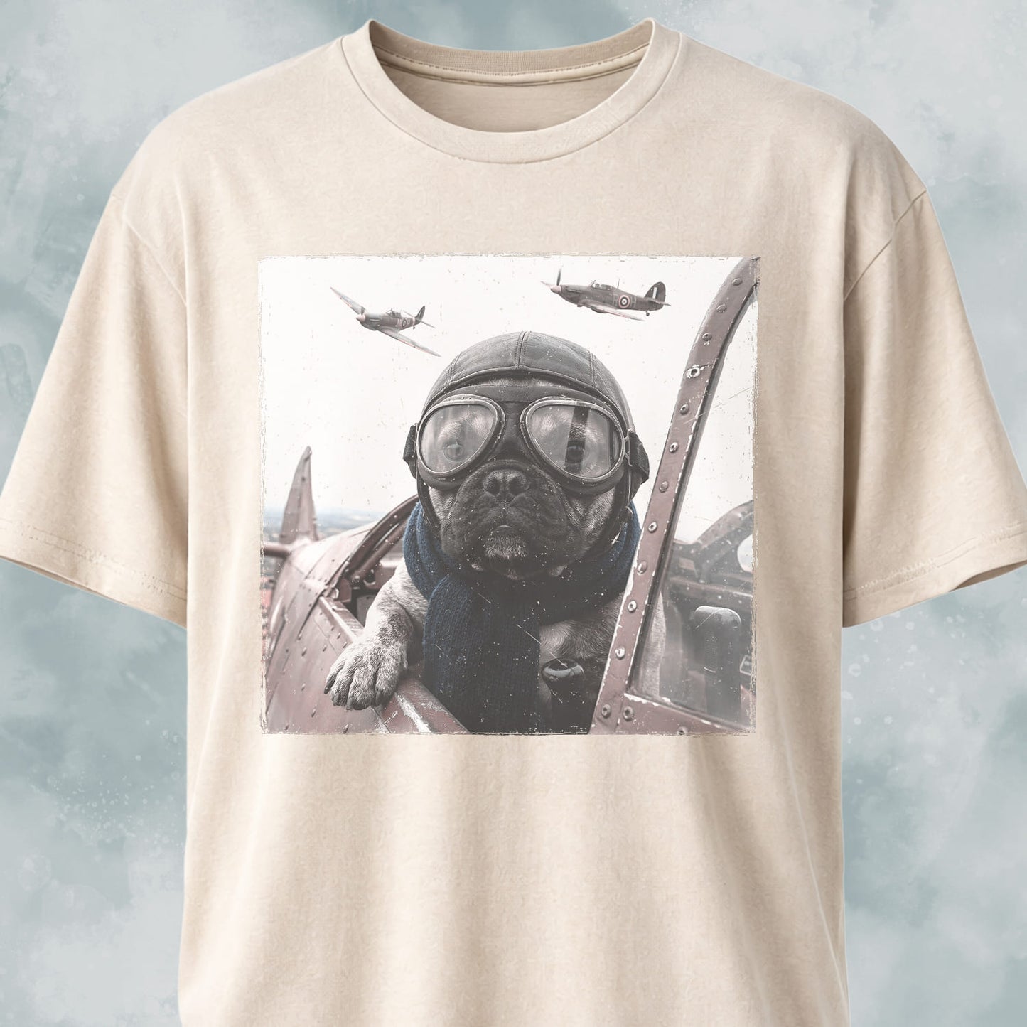 WW2 Frenchie Pilot T-Shirt