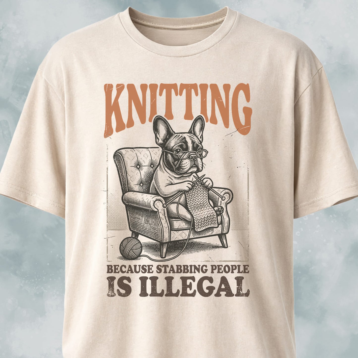 Knitting Frenchie T-Shirt