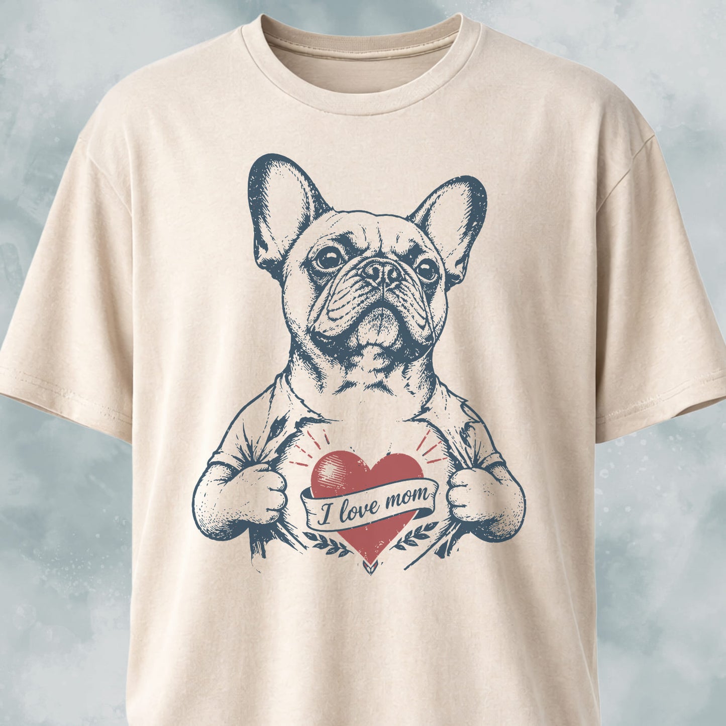 I Love Mom French Bulldog T-Shirt