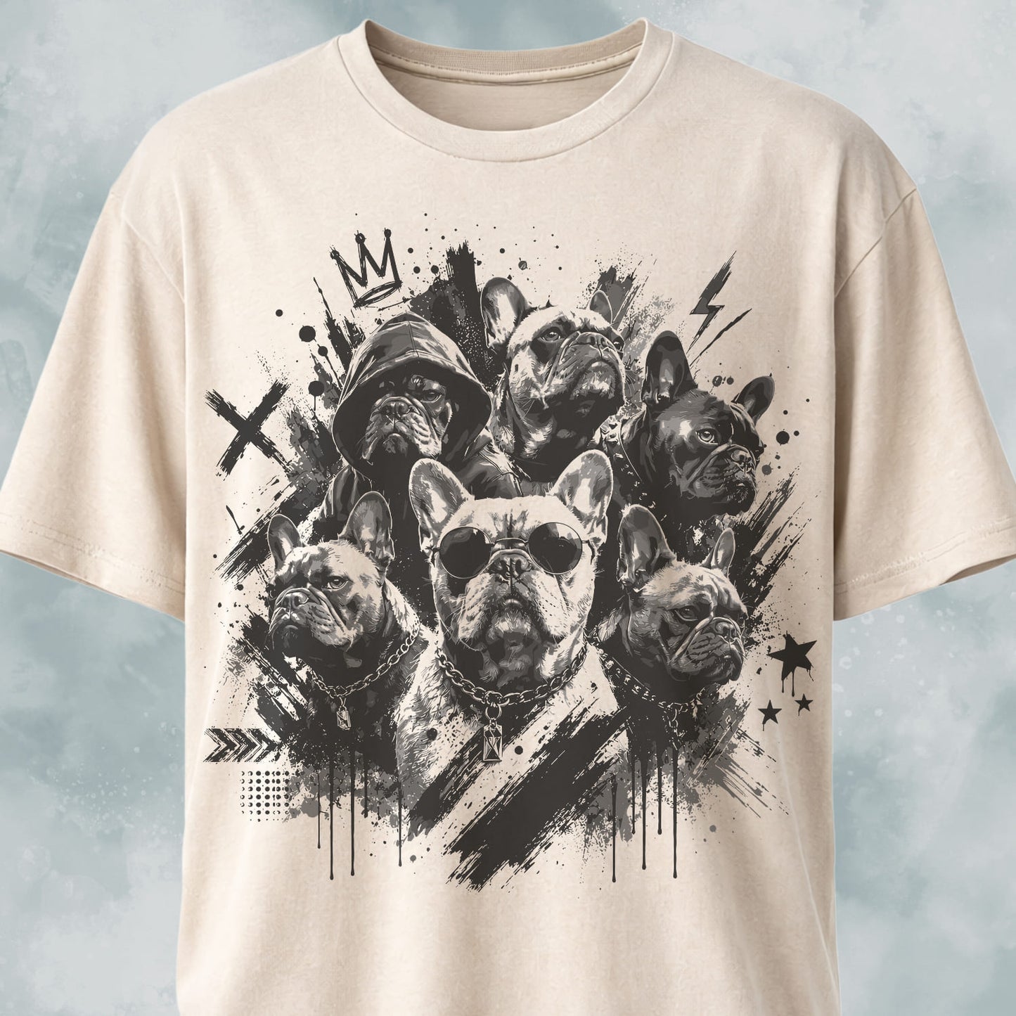 Urban Gangster French Bulldogs T-Shirt