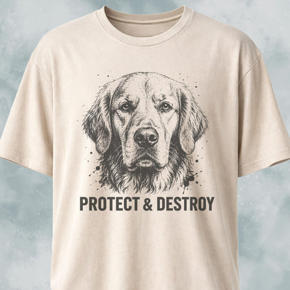 Protect And Destroy Golden Retriever T-Shirt