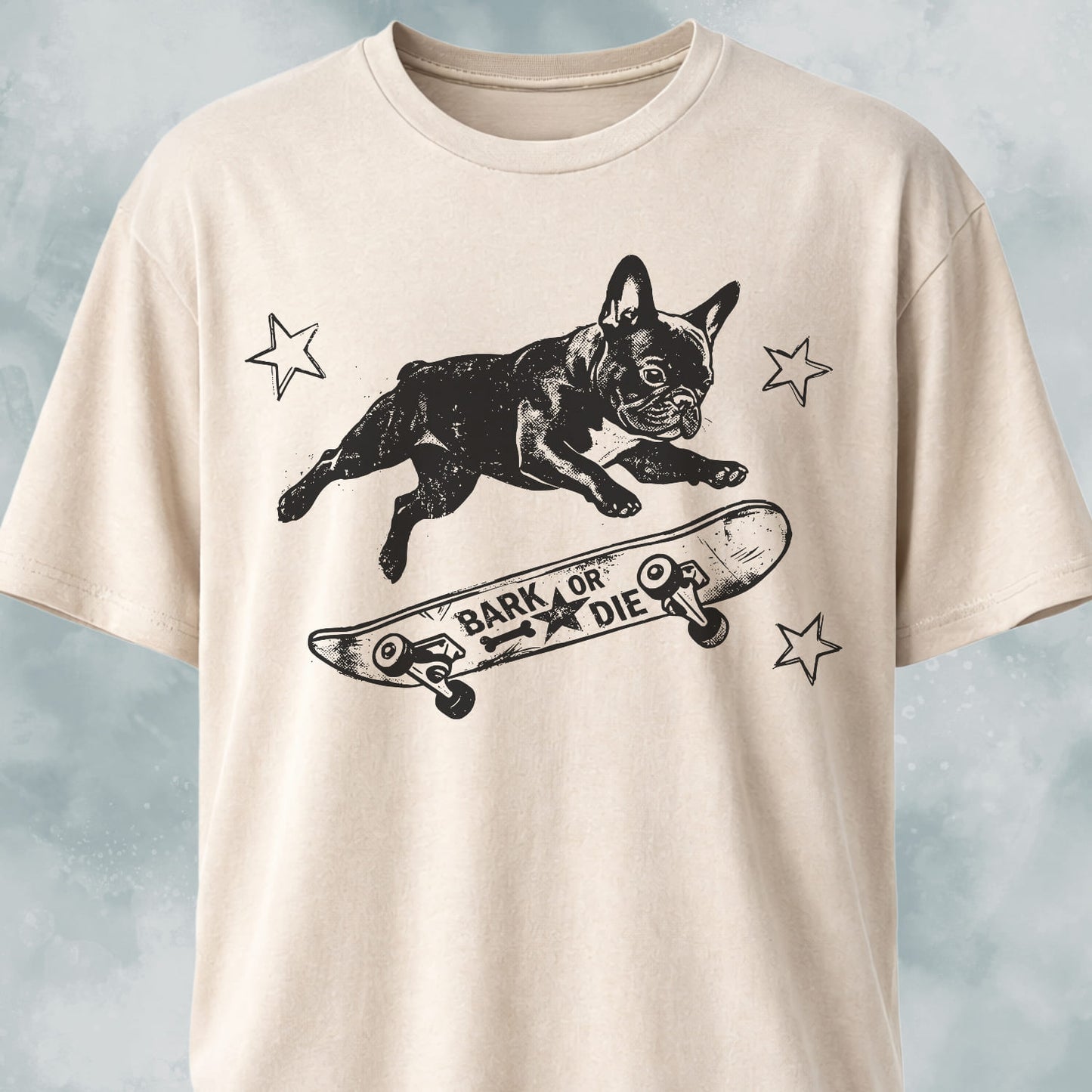 Frenchie On A Skateboard T-Shirt
