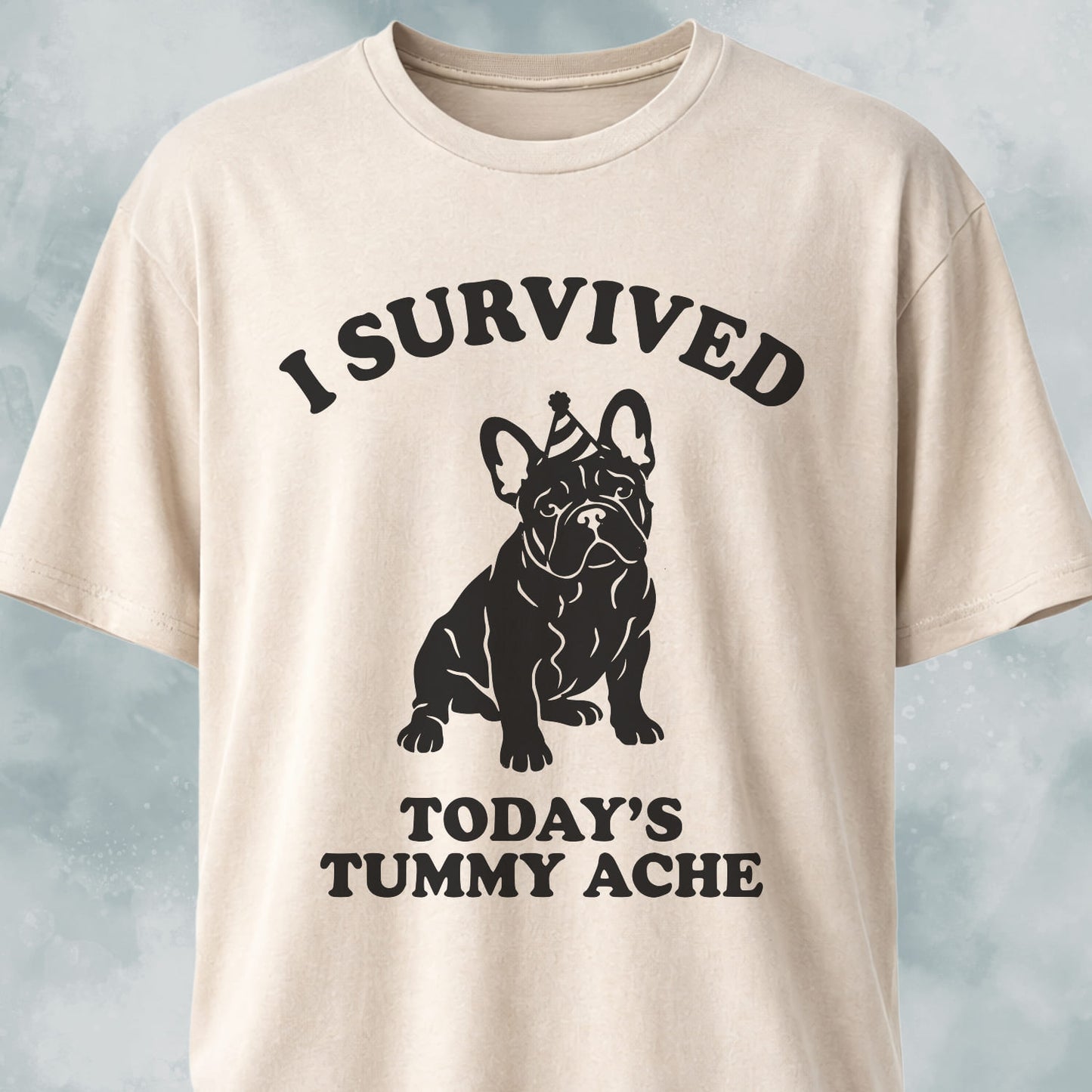 I Survived Today's Tummy Ache Frenchie T-Shirt