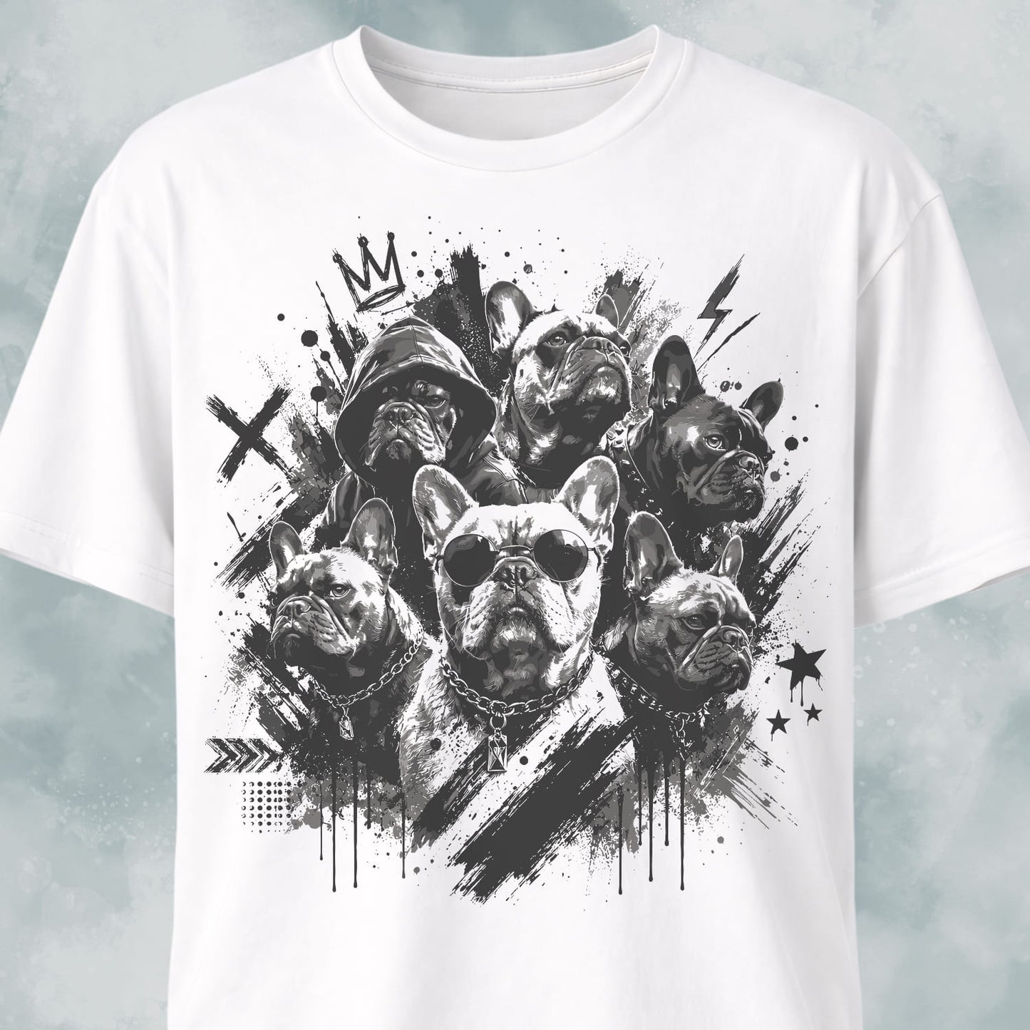 Urban Gangster French Bulldogs T-Shirt
