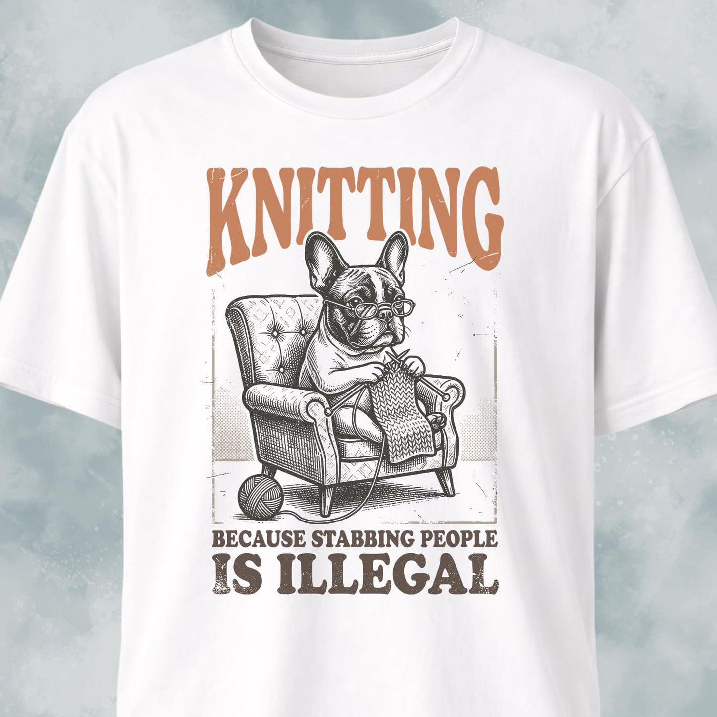 Knitting Frenchie T-Shirt