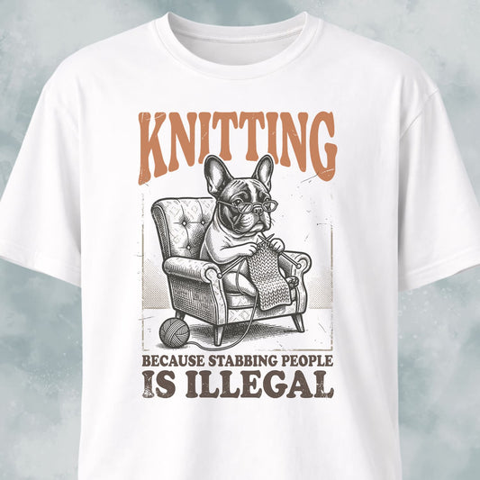 Knitting Frenchie T-Shirt