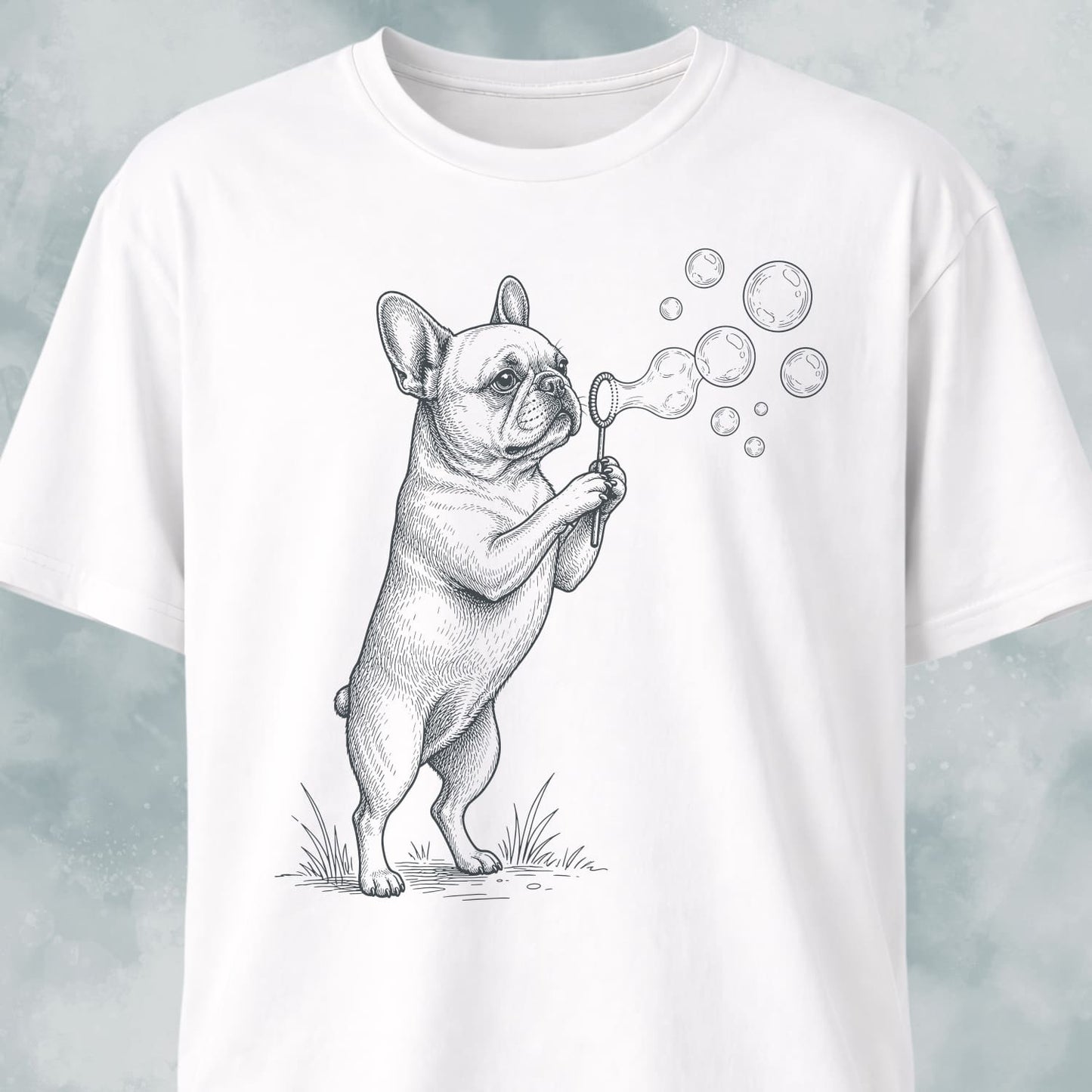 Frenchie Blowing Bubbles T-Shirt
