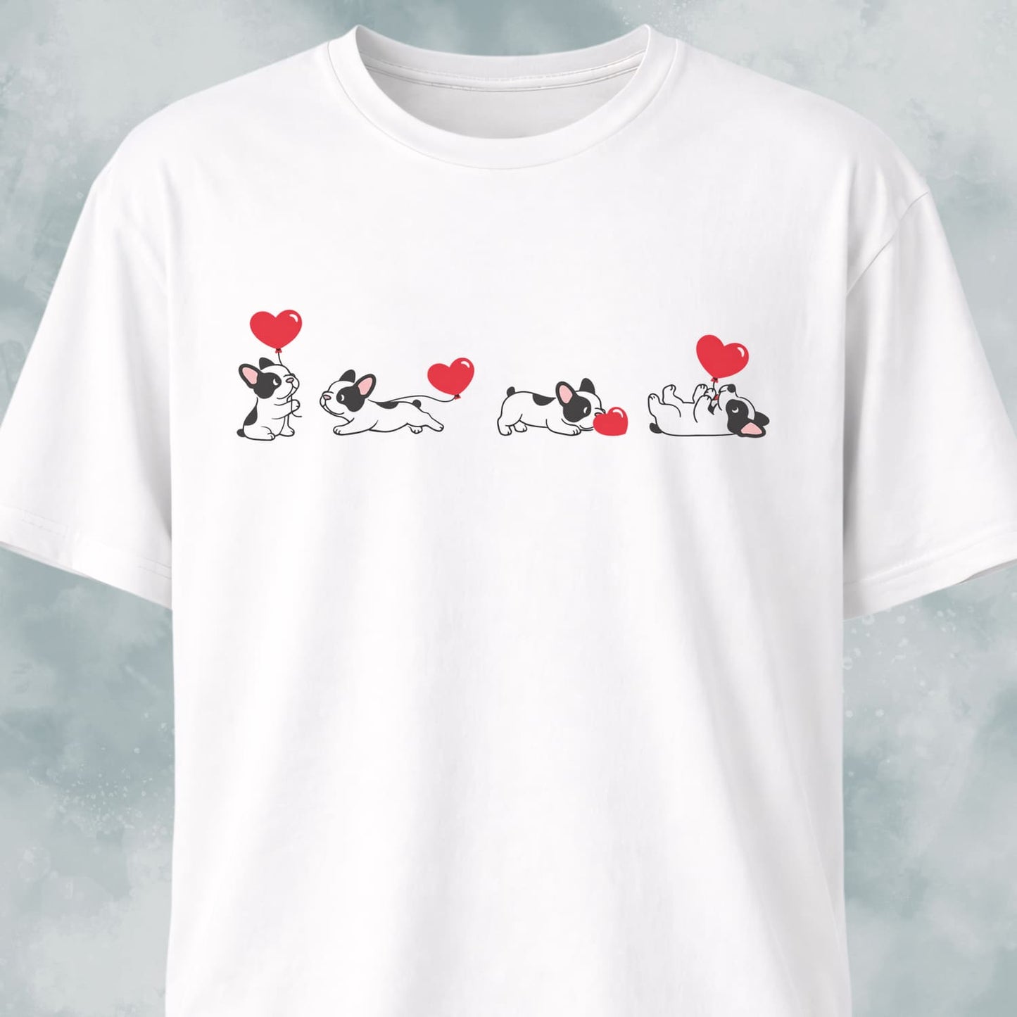 Frenchie Heart Balloon Collage T-Shirt