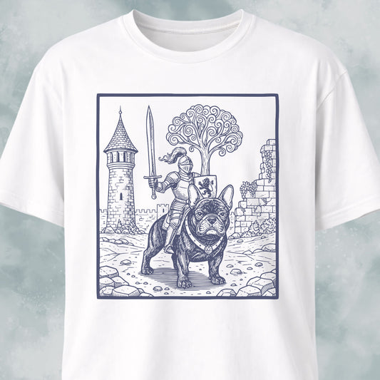 Knight Riding A Medieval French Bulldog T-Shirt