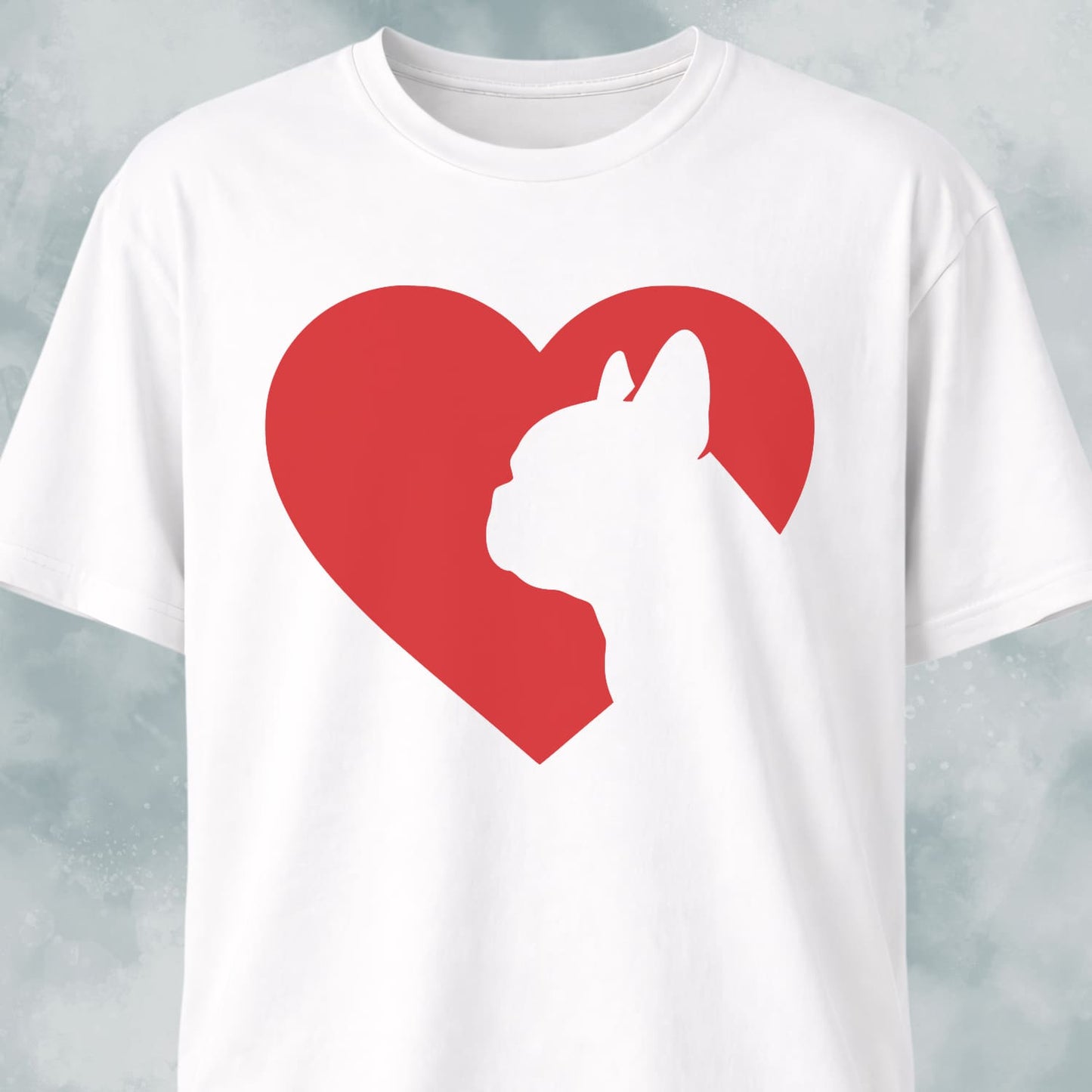 Heart Frenchie Silhouette T-Shirt