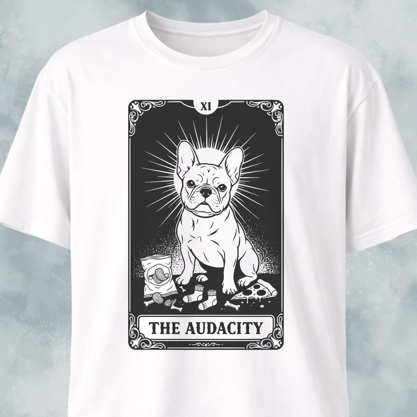 The Audacity Tarot Card Frenchie Edition T-Shirt