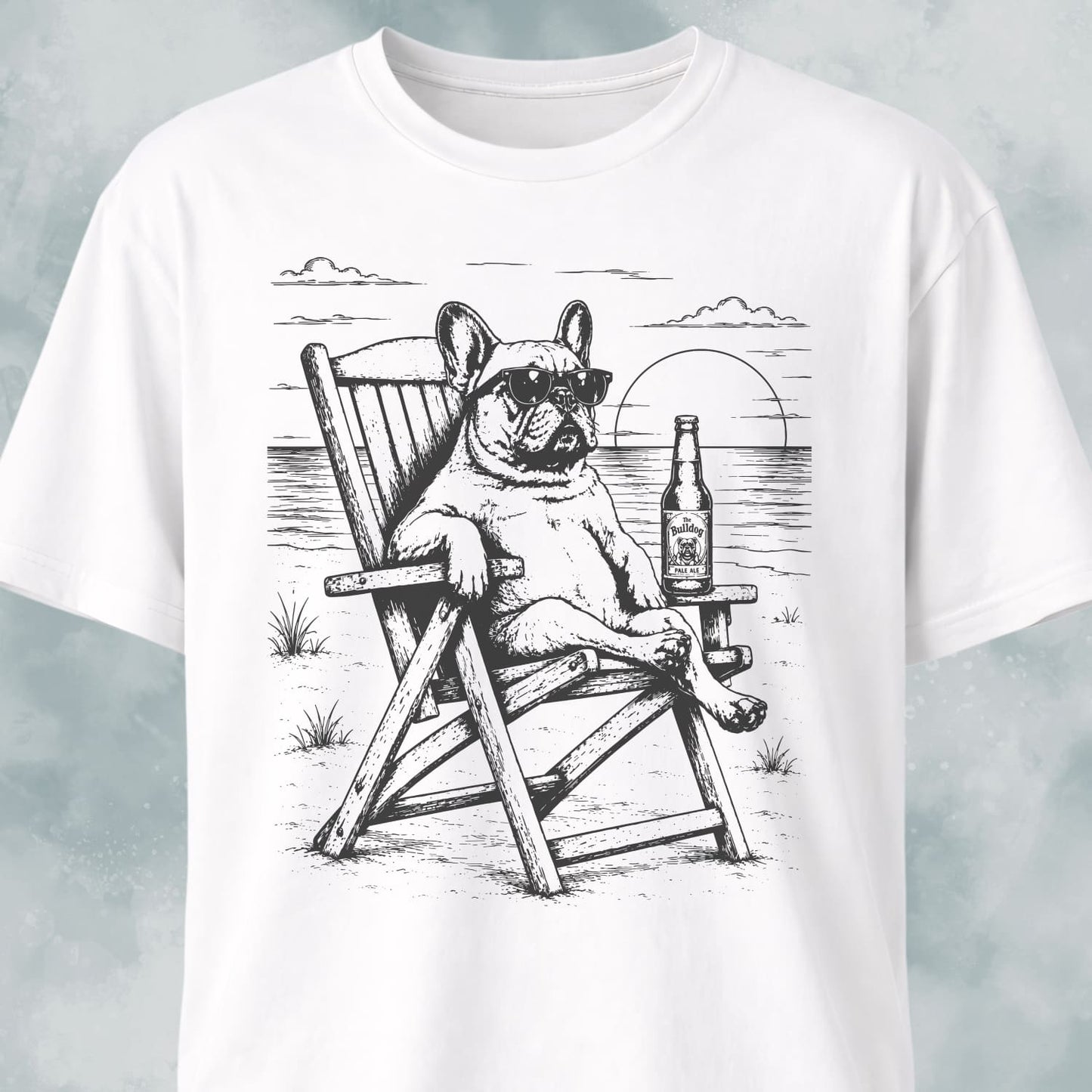 Frenchie Resting At Sunset T-Shirt