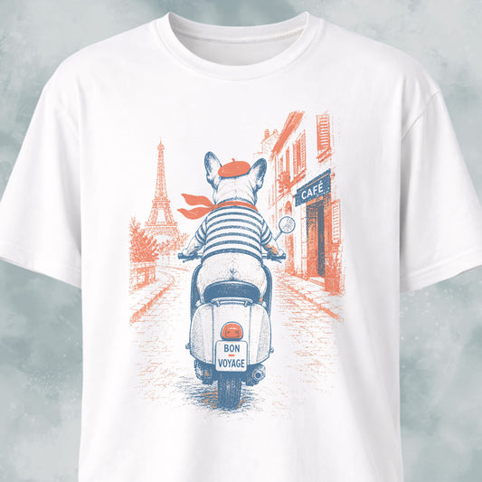 Frenchie On A Scooter T-Shirt