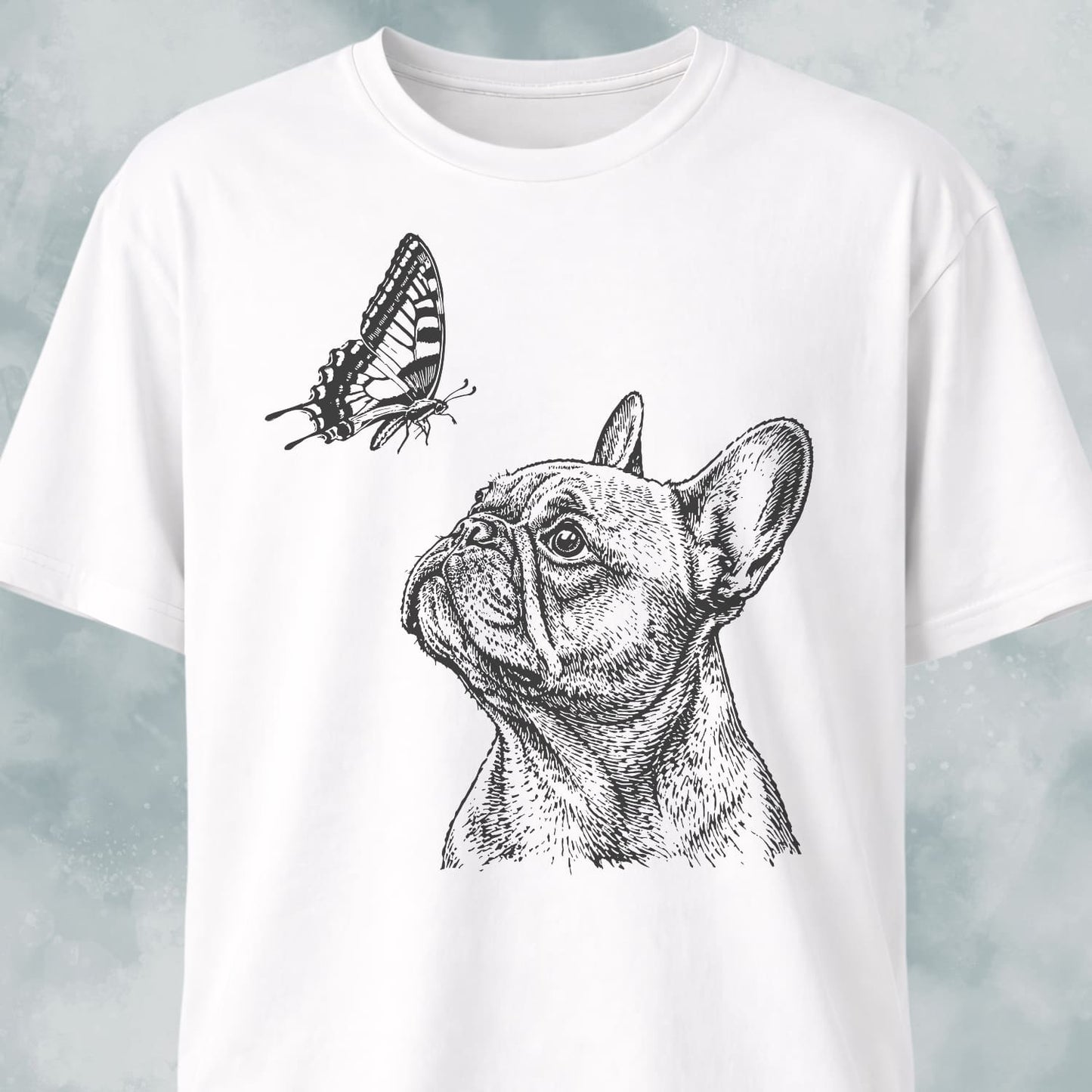 Romantic Butterfly Frenchie T-Shirt