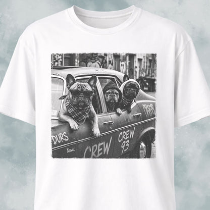 Frenchies Gang In A Car T-Shirt