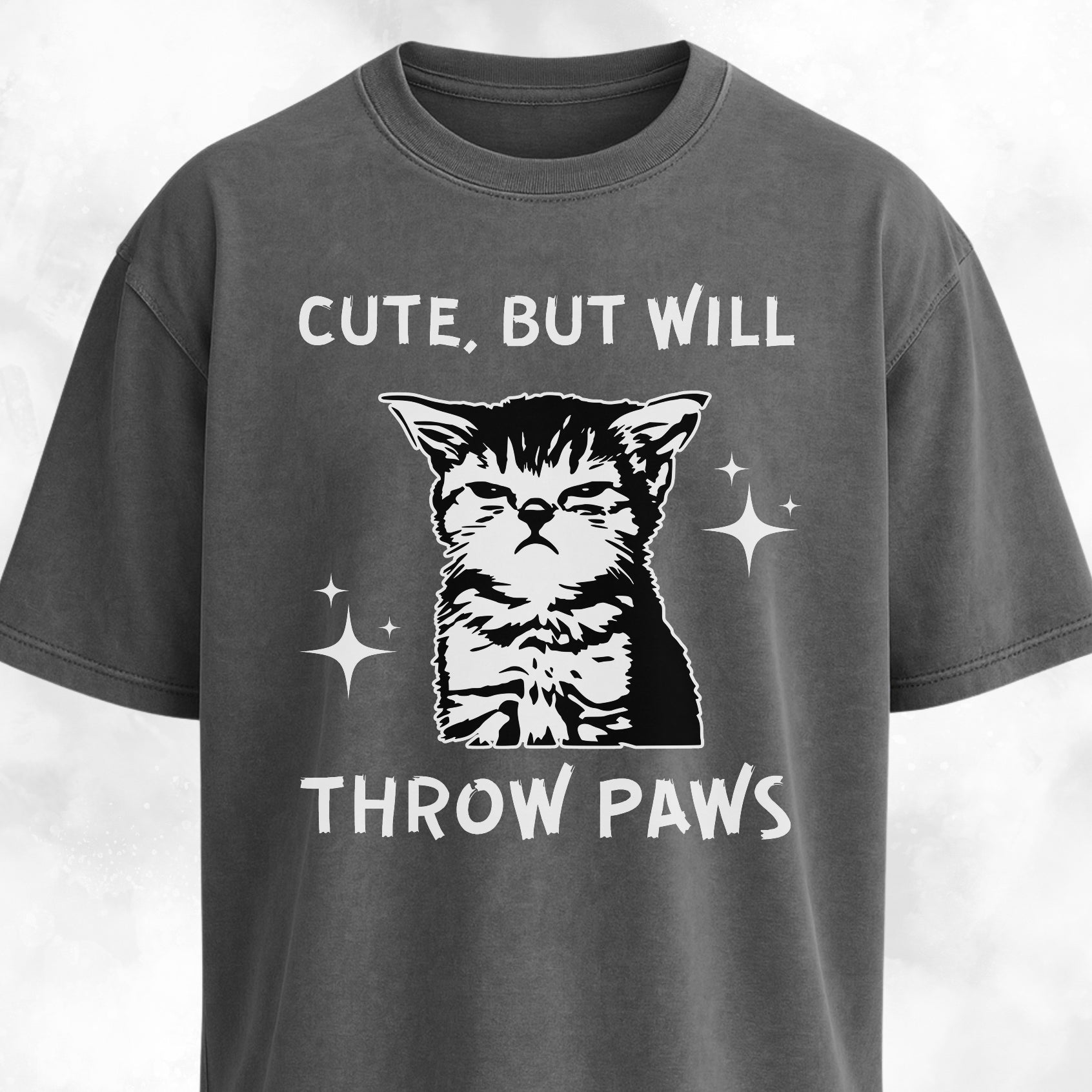 Cute But Will Throw Paws Badass Kitty T-Shirt