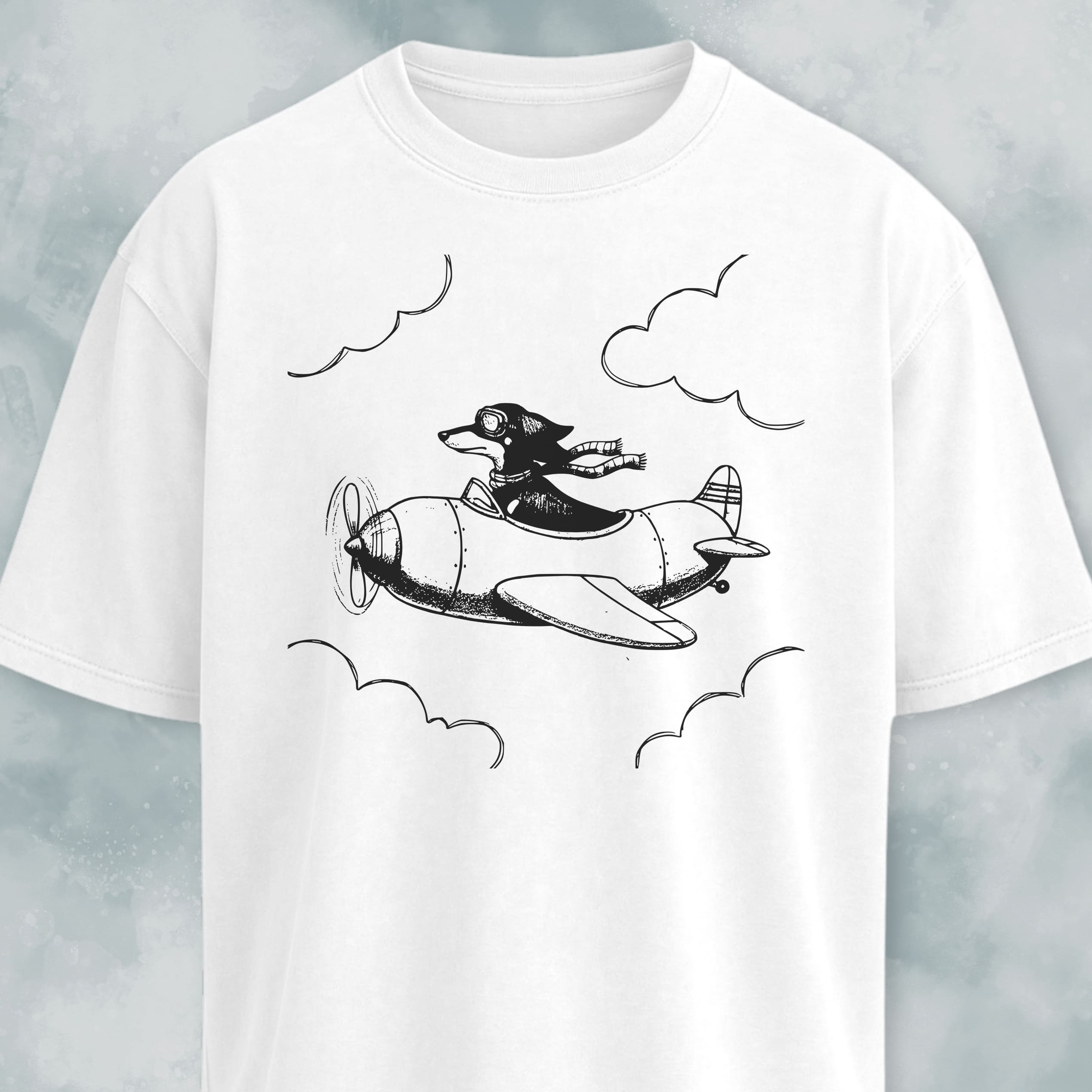 Doxie Aviator On Sausage Plane T-Shirt