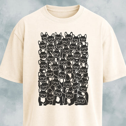 Cute Frenchies Crowd T-Shirt