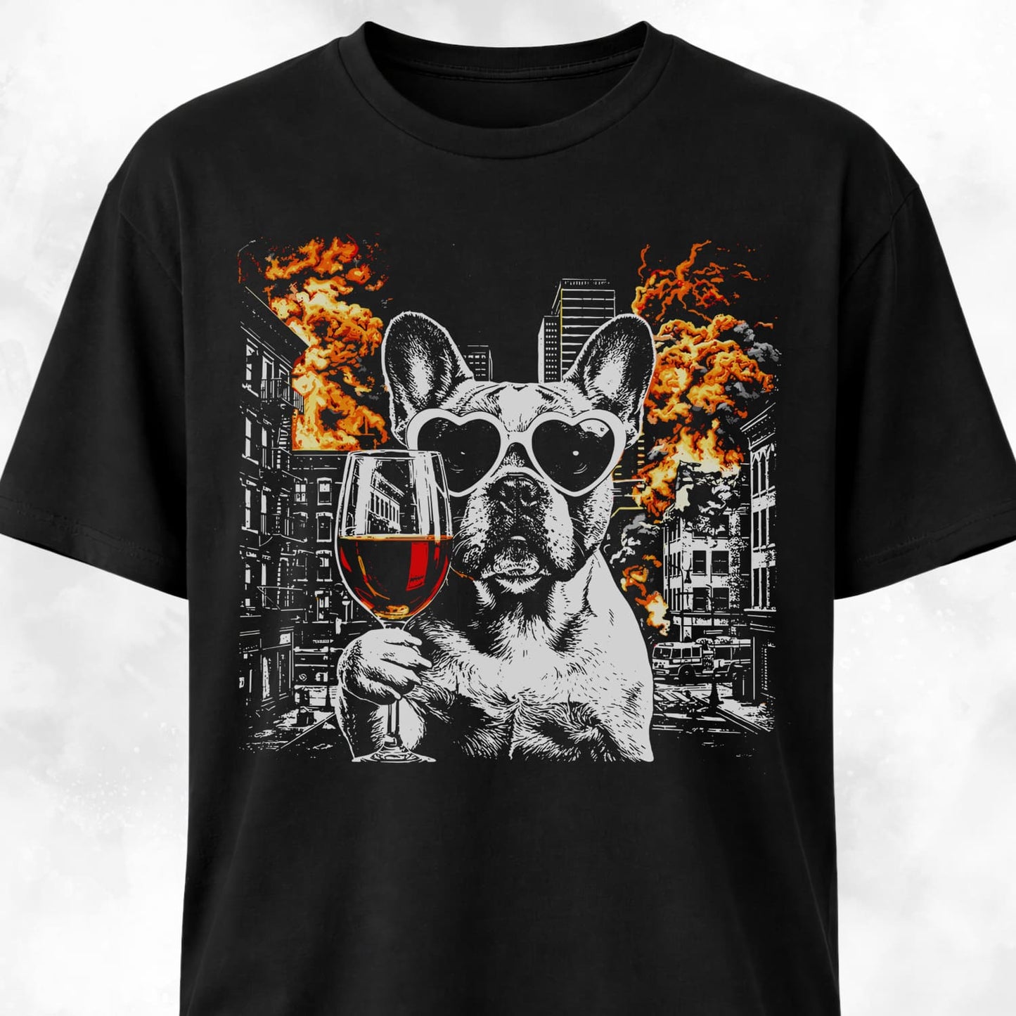 Frenchie Wine Explosion T-Shirt
