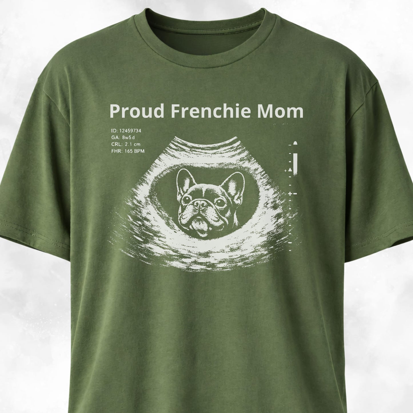 Proud Frenchie Mom Ultrasound T-Shirt