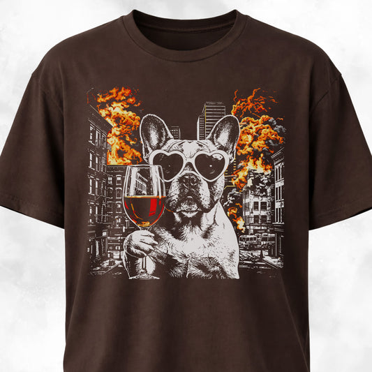 Frenchie Wine Explosion T-Shirt